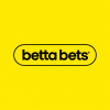 Betto Bets logo on a bright yellow background with a black rounded-rectangle outline around the name.