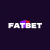 FATBET logo with bold white letters and layered purple cards behind on a dark purple background.