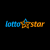 LottoStar logo with blue 'lotto' text, orange 'star' text, and a blue-outlined star icon in the center on a black background.