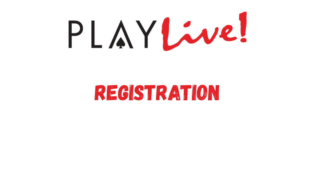 PlayLive! logo with 'REGISTRATION' in bold red text beneath it.