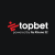 Topbet logo with bold white text on a black background, red geometric mark on the left, and the subtitle 'powered by Itu Khune 32' beneath.